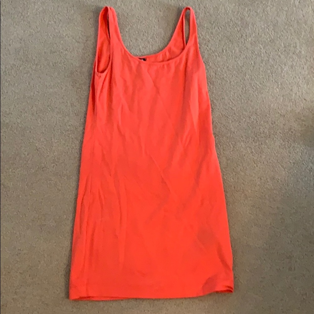 Coral tight mini dress